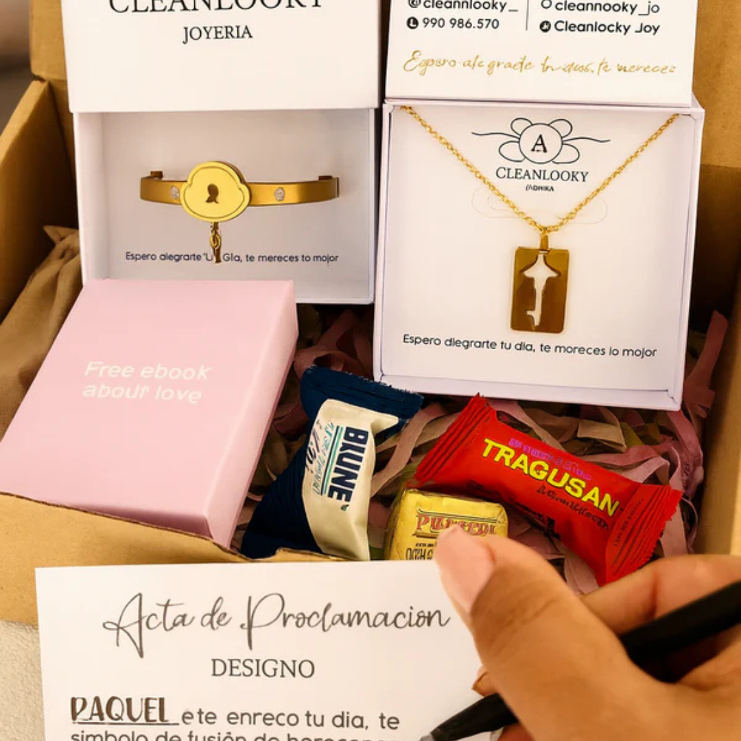 Corazón Cerrado® | Pulsera y Cadena Candado Acero Inoxidable + Caja Regalo