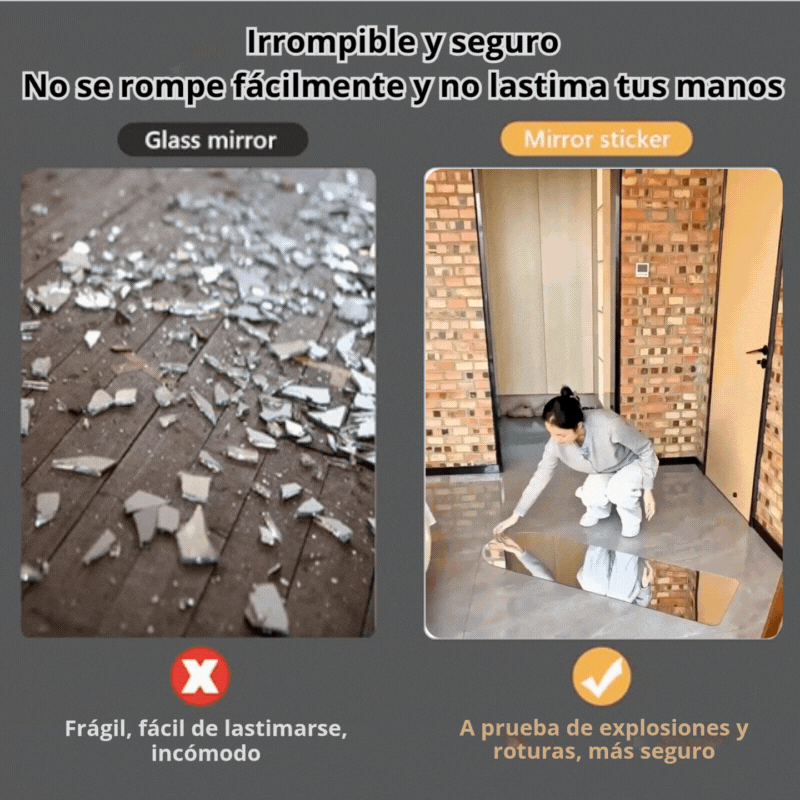 🇵🇦ReflejoMágico™ – Espejos Decorativos Adhesivos en Acrílico (Pack de 4)