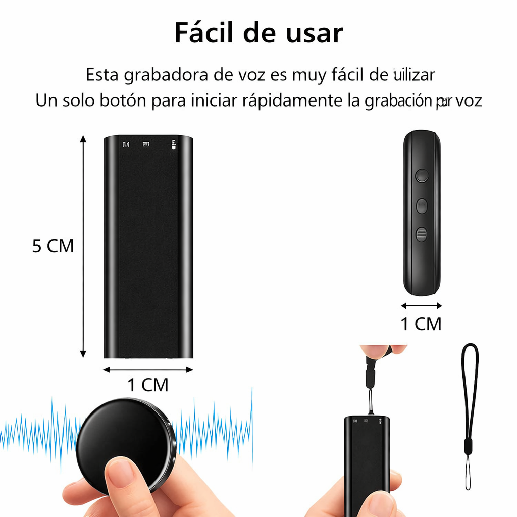 Grabadora de Voz Portátil 🔊 Audio Nítido en Alta Calidad | Súper Fácil de Usar