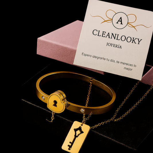 Corazón Cerrado® | Pulsera y Cadena Candado Acero Inoxidable + Caja Regalo