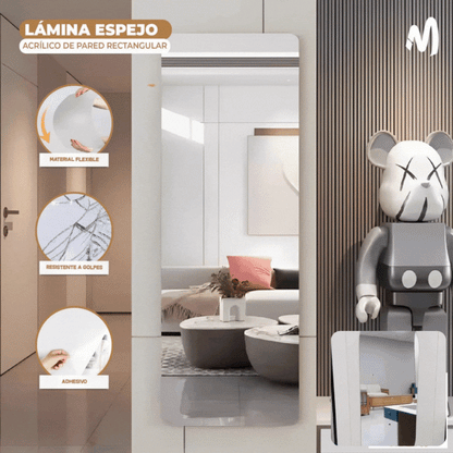 🇵🇦ReflejoMágico™ – Espejos Decorativos Adhesivos en Acrílico (Pack de 4)