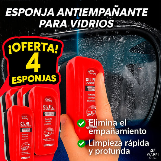 🧽Esponja Limpiadora Antiempañante para Vidrios 2 en 1 - Limpieza profesional en casa