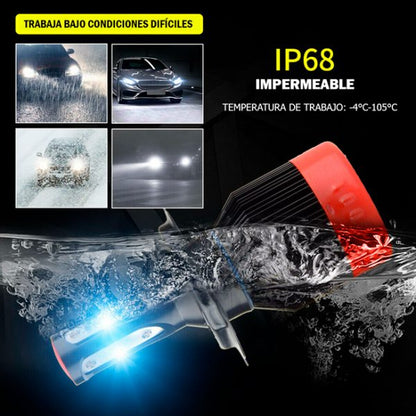 🎁 Pack de 2 | Faros de Coche Súper Potentes – Iluminación Ultra Brillante para Máxima Seguridad en la Carretera