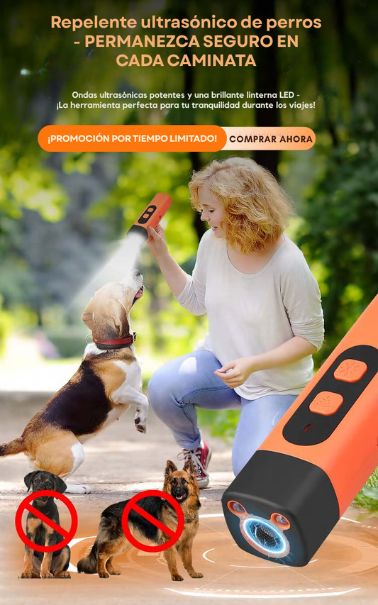 CalmaLadridos Pro - Dispositivo Ultrasónico Antiladridos para Perros