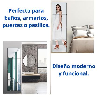 🇵🇦ReflejoMágico™ – Espejos Decorativos Adhesivos en Acrílico (Pack de 4)