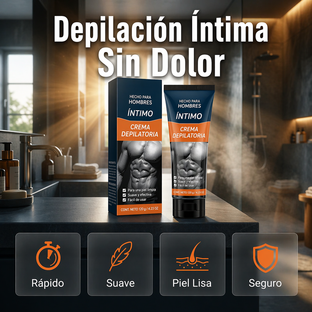 Crema depilatoria íntima para hombres