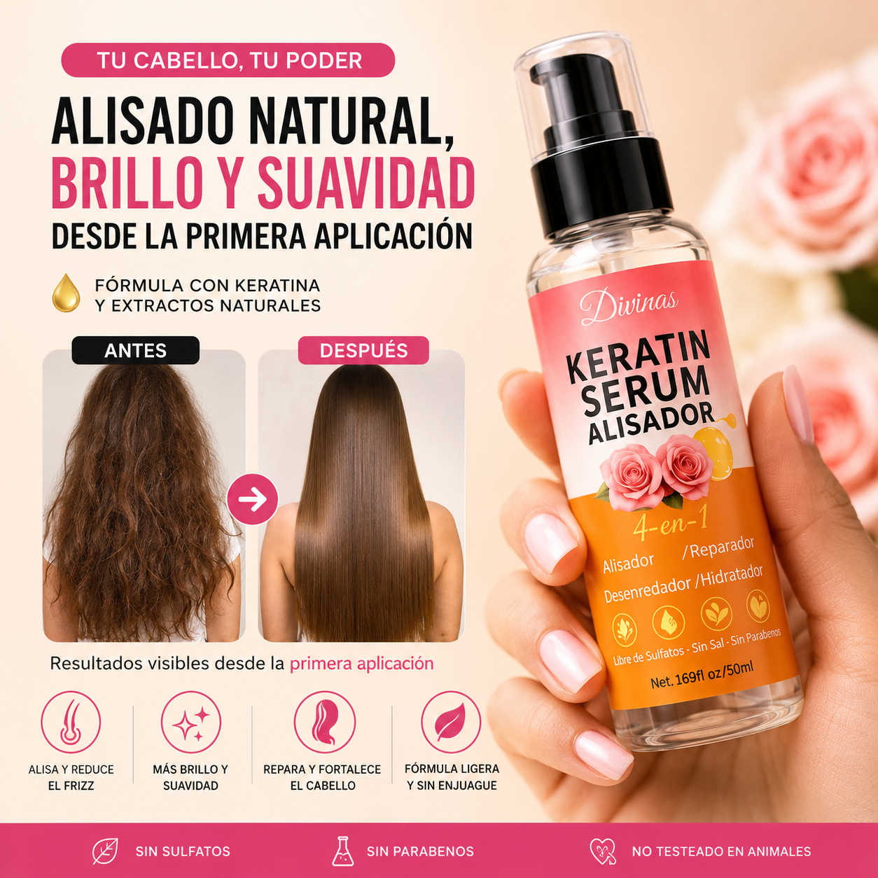 Alisado Perfecto Desde La Primera Aplicación — Olvídate De La Plancha