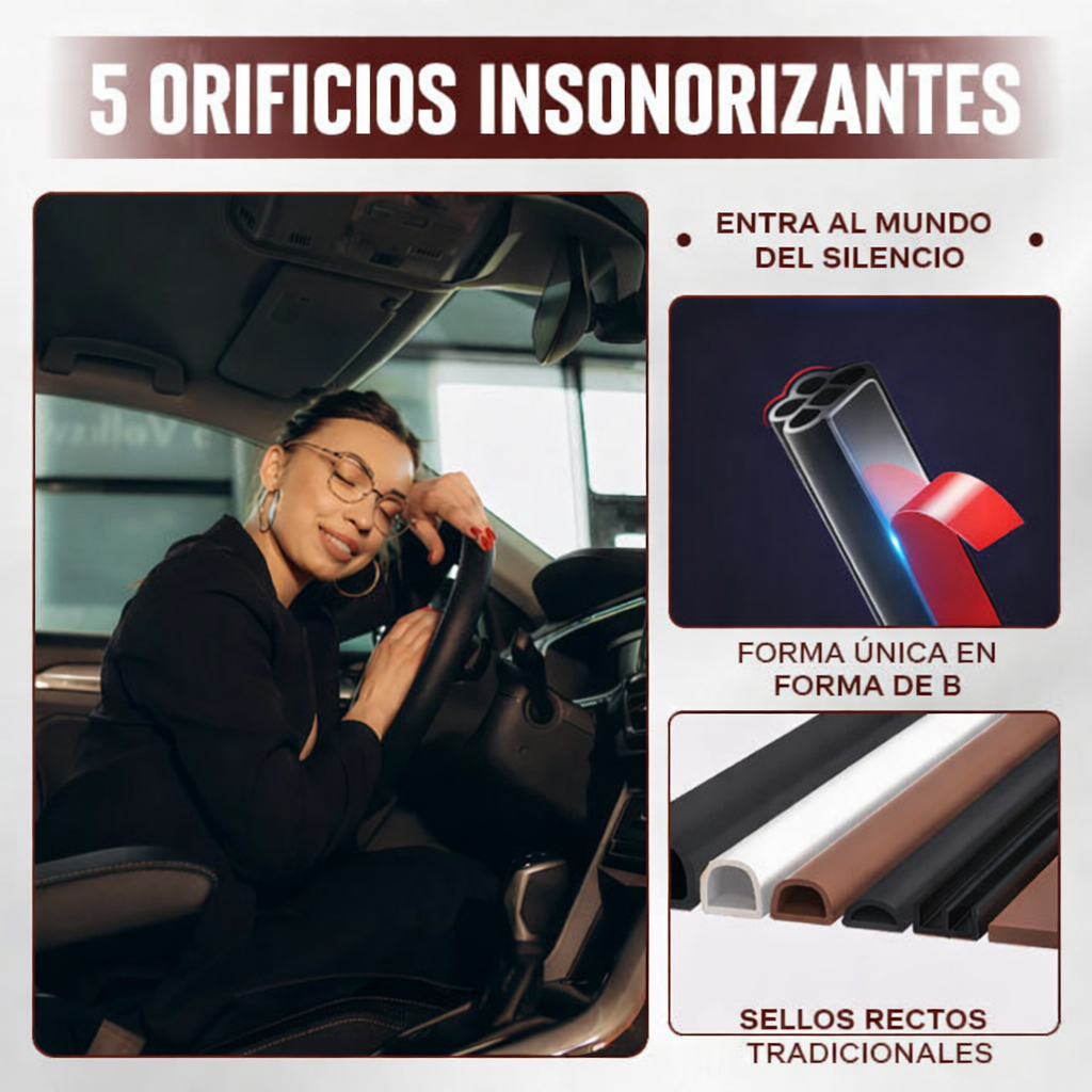 Cinta selladora de hule para carro insonorizante y antipolvo