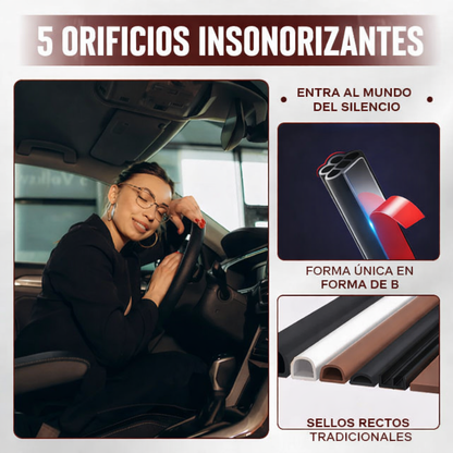 Cinta selladora de hule para carro insonorizante y antipolvo