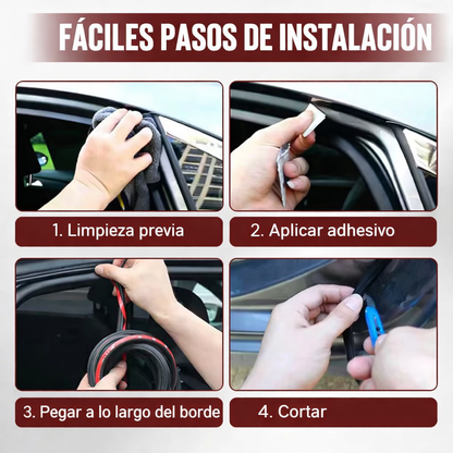 Cinta selladora de hule para carro insonorizante y antipolvo